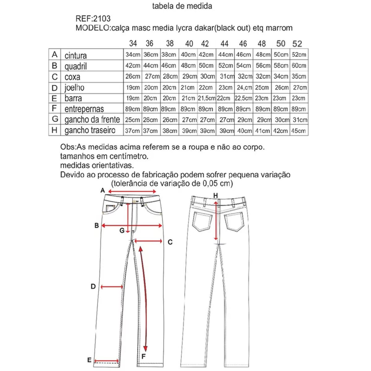 Calça Dock's Jeans Preto 2103.1 | Cris & Cia