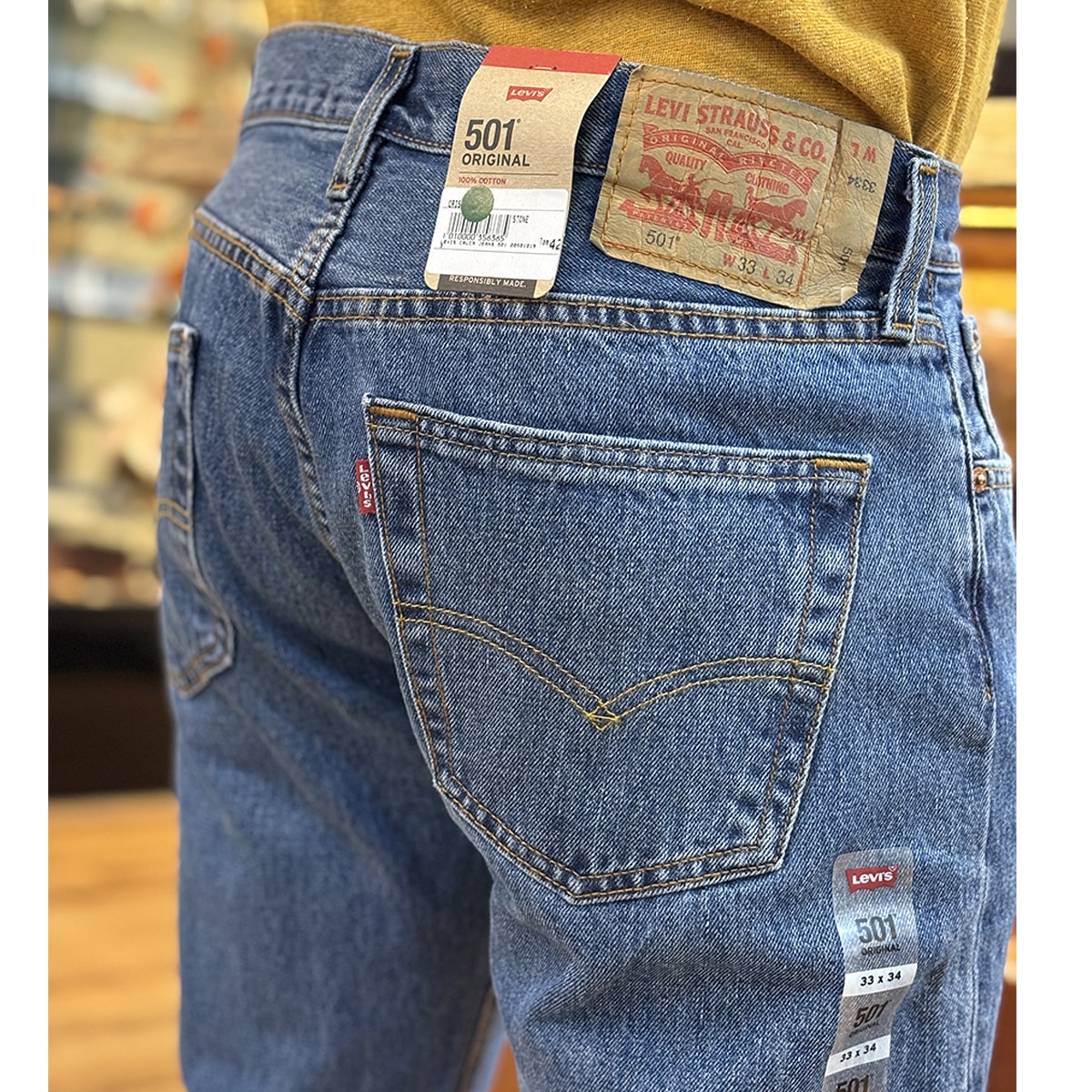 Calça Levi's 501® Original Fit Stone 005010193 | Cris & Cia