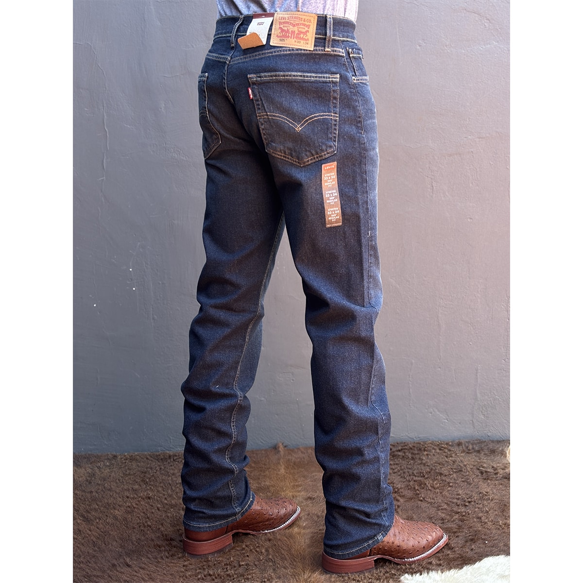 Calça Levi's 505 Regular Jeans Escuro 005051552 | Cris & Cia