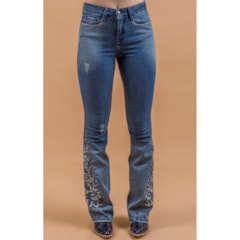 Calça Miss Country Flowers Stone 1055
