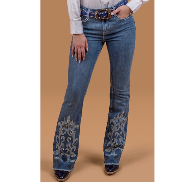 Calça Miss Country Road Jeans Claro 1057