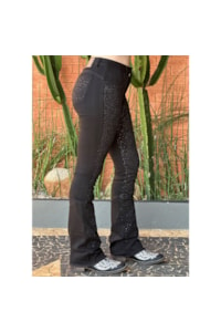 Calça Os Vaqueiros Preto/Strass V24-10052