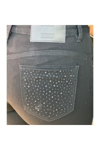 Calça Os Vaqueiros Preto/Strass V24-10052