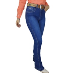 Calça Os Vaqueiros Stone/Rebites V24-10054