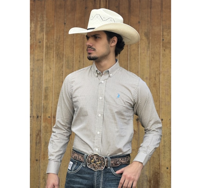 Camisa Austin 14551-06 Amarelo/Azul/Laranja