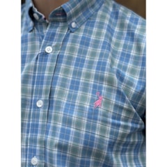 Camisa Austin 14551-08 Azul/Verde/Branco