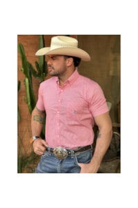 Camisa Austin Western 13631-62 Vermelho/Branco