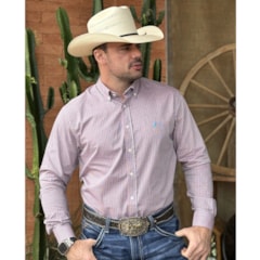 Camisa Austin Western 14551-14 Vermelho/Verde/Preto