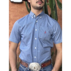 Camisa Austin Western Azul/Branco 13476-79