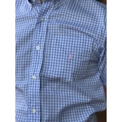 Camisa Austin Western Azul Claro/Branco 13476-82