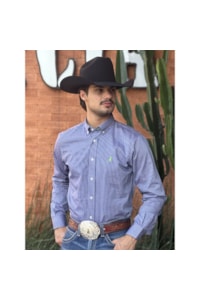 Camisa Austin Western Azul/Lilás/Cinza 13627-49