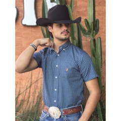 Camisa Austin Western Azul Marinho/Azul Claro 13476-81