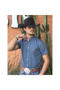 Camisa Austin Western Azul Marinho/Azul Claro 13476-81