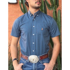 Camisa Austin Western Azul Marinho/Azul Claro 13476-81