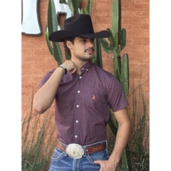Camisa Austin Western Azul Marinho/Vermelho 13476-80