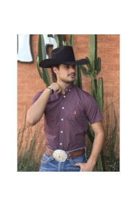 Camisa Austin Western Azul Marinho/Vermelho 13476-80