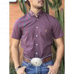 Camisa Austin Western Azul Marinho/Vermelho 13476-80