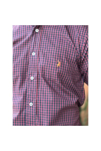 Camisa Austin Western Azul Marinho/Vermelho 13476-80