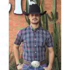 Camisa Austin Western Azul Marinho/Vermelho/Verde 13631-83