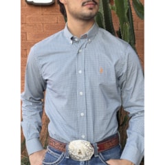 Camisa Austin Western Azul/Verde/Amarelo 13627-55