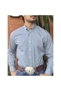 Camisa Austin Western Azul/Verde/Amarelo 13627-55