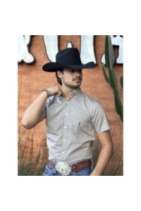 Camisa Austin Western Azul/Vermelho/Bege 13631-71