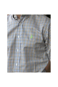 Camisa Austin Western Branco/Caramelo/Azul 13406-66