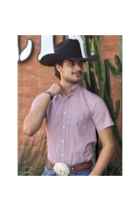 Camisa Austin Western Branco/Vermelho 13631-69