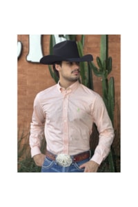 Camisa Austin Western Laranja/Branco 13627-52