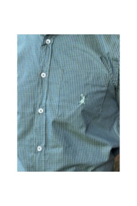 Camisa Austin Western Verde/Azul 13631-72