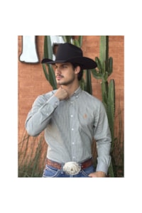 Camisa Austin Western Verde/Branco 13627-50