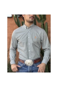 Camisa Austin Western Verde/Branco 13627-50