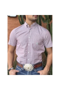 Camisa Austin Western Vermelho/Azul/Amarelo Claro 13631-74