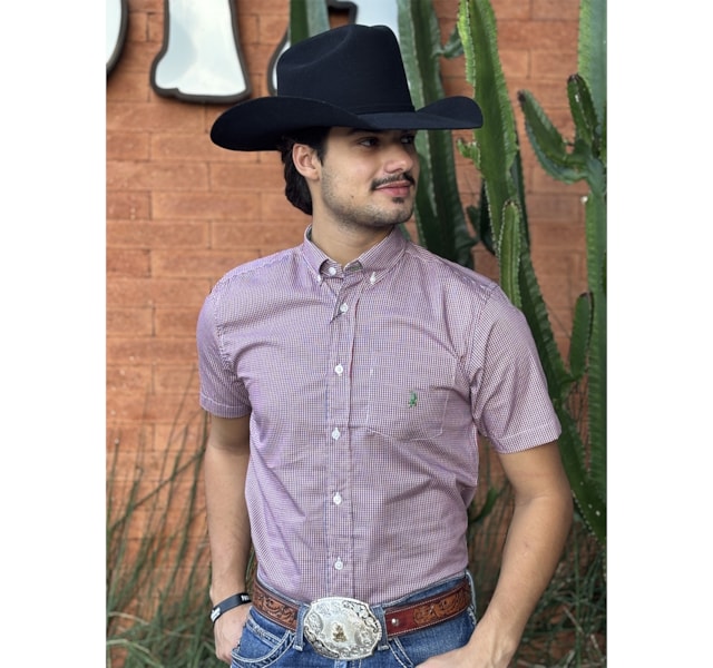 Camisa Austin Western Vermelho/Azul/Branco 13476-78