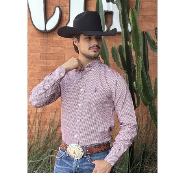 Camisa Austin Western Vermelho/Branco 13627-54