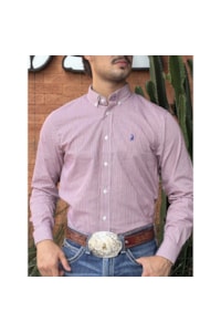 Camisa Austin Western Vermelho/Branco 13627-54