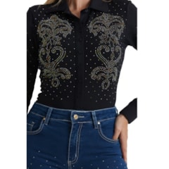 Camisa Body West Dust Proteção UV 50 Preto BD28443
