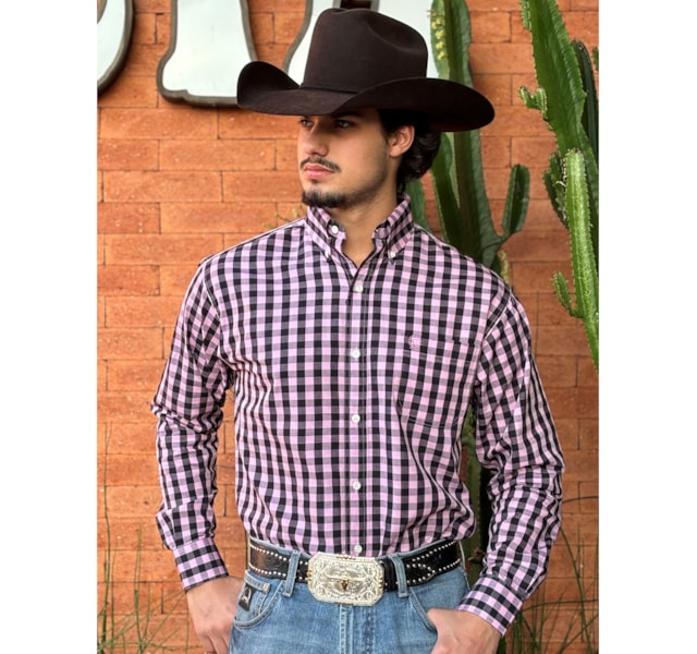 Camisa Classic CMLLO-CL-XDF-02 Preto/Rosa