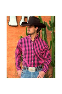 Camisa Classic CMLLO-CL-XDF-10 Rosa/Preto