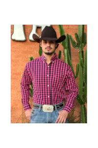 Camisa Classic CMLLO-CL-XDF-10 Rosa/Preto