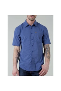 Camisa Kimes Ranch Coolmax Xadrez Azul/Preto/Branco SPY GLASS