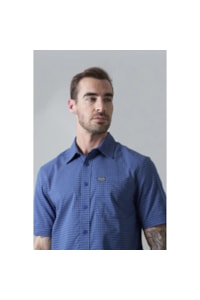 Camisa Kimes Ranch Coolmax Xadrez Azul/Preto/Branco SPY GLASS