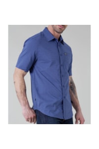 Camisa Kimes Ranch Coolmax Xadrez Azul/Preto/Branco SPY GLASS