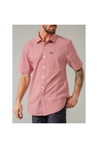 Camisa Kimes Ranch Coolmax Xadrez Vermelho/Branco/Preto CHUTE MINI CHECK