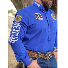 Camisa Mexican Shirts 0066B Azul Royal