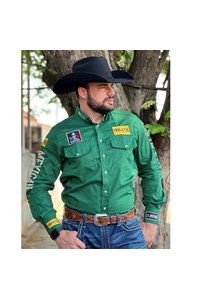 Camisa Mexican Shirts Verde 0065-MX