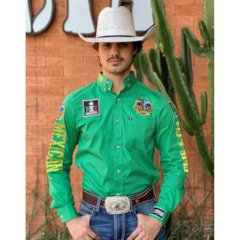 Camisa Mexican Shirts Verde Bandeira 0066B