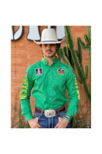 Camisa Mexican Shirts Verde Bandeira 0066B