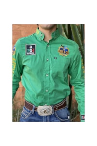 Camisa Mexican Shirts Verde Bandeira 0066B