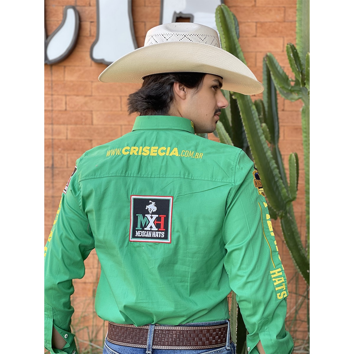 Camisa Mexican Shirts Verde Bandeira 0066B | Cris & Cia